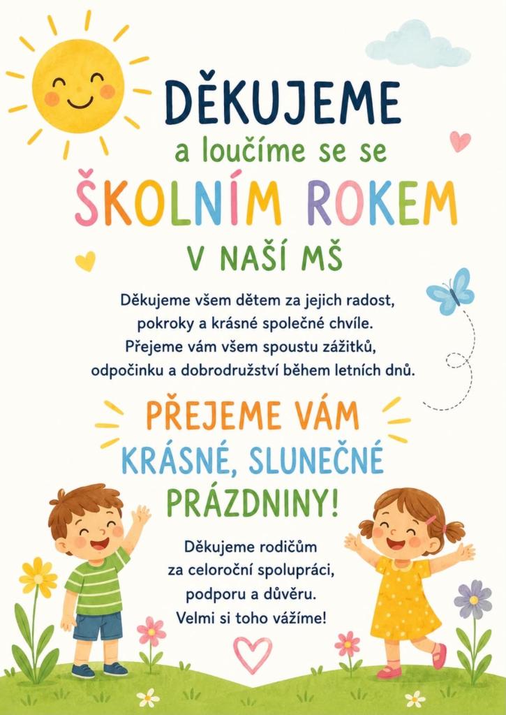 Rozloučení a poděkování